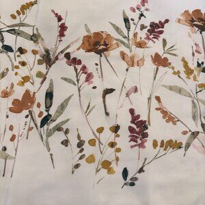 Mauve Tan Burgundy and Gold Watercolor Tablecloth- Size 84"X59"